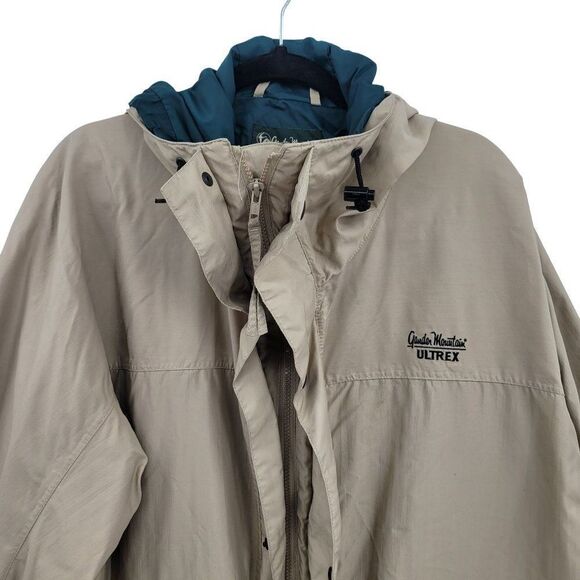 Vintage Gander Mountain Jacket XL Tan Lightweight Outdoors Waterproof Hooded - Picture 10 of 16